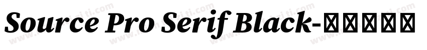Source Pro Serif Black字体转换